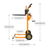 Manual Light-Duty Stacker 330 lbs Cap, 40.5" Lifting Height HSW330