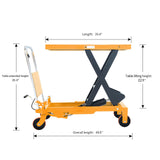 Single Scissor Lift Table 1760 lbs Cap, 39.4" lifting height SP800