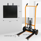 Manual Pallet Stacker 440 lbs Capacity 35.8" Lift Fixed Legs HSP440