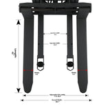 Pre-owned CDD10B-III-118 – 3,300 lb Semi-Electric Stacker, 118" Lift, Fixed Legs & Adjustable Forks