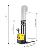 Pre-owned CTD15R-E-98 – 3,300 lb Electric Stacker, 98" Lift Height, Straddle Legs