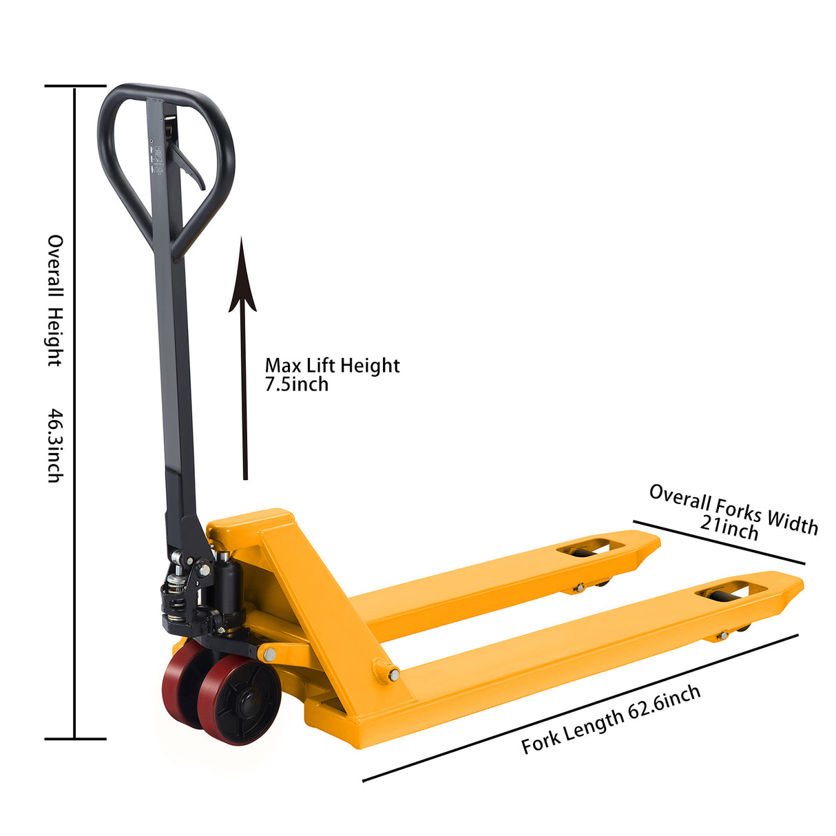 Hydraulic Pallet Jack 4400 lbs Capacity 48"Lx21"W Fork | DB-1