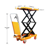 Double Scissor Lift Table 330lbs Cap, 31.4" lifting height SPS150E