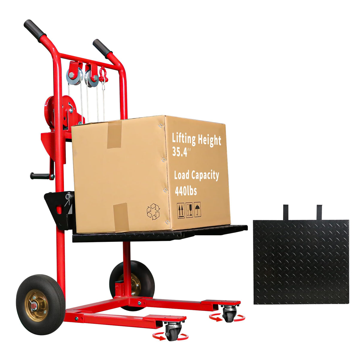 Manual Stacker 440 lbs Cap, 40.5" Lifting Height HSW440