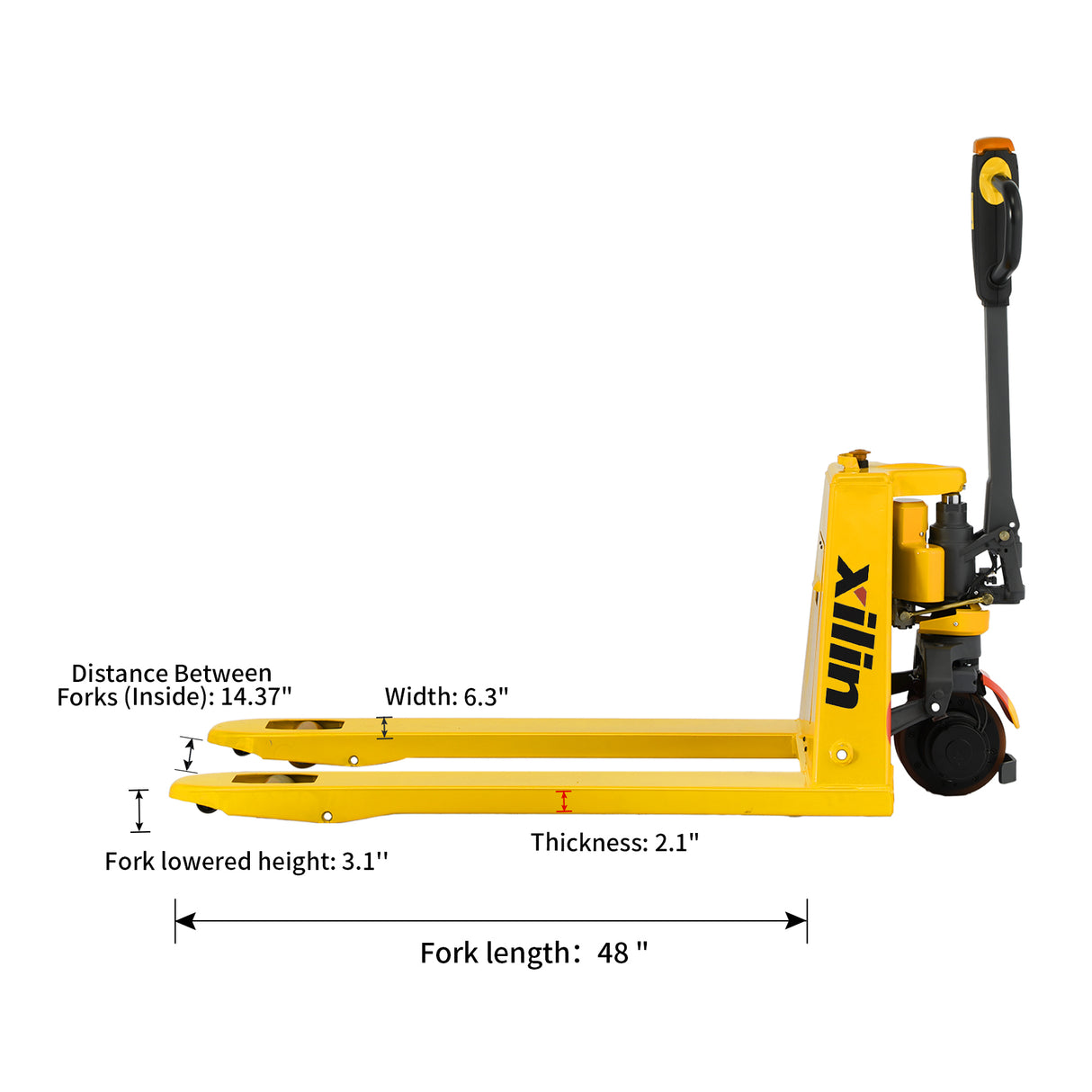 3300lbs Super light  Small Lithium Battery Motorized Pallet Jack 48"x27" Fork CBD15