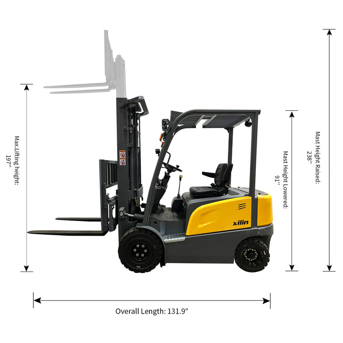 5500 lbs Max 197” Lithium Battery Electric Forklift FB25R