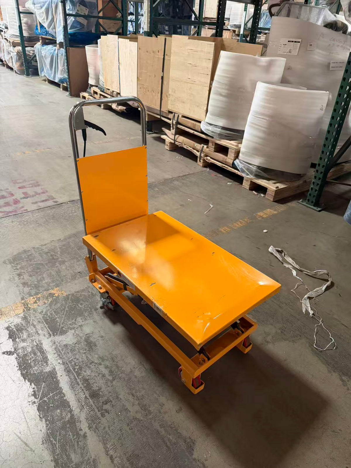 Pre-owned Premium Used SP150E Single Scissor Lift Table 330 lbs Cap, 20.2" lifting height-C16047 Only Pick Up