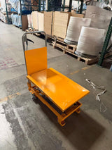 Pre-owned Premium Used SP150E Single Scissor Lift Table 330 lbs Cap, 20.2" lifting height-C16047 Only Pick Up