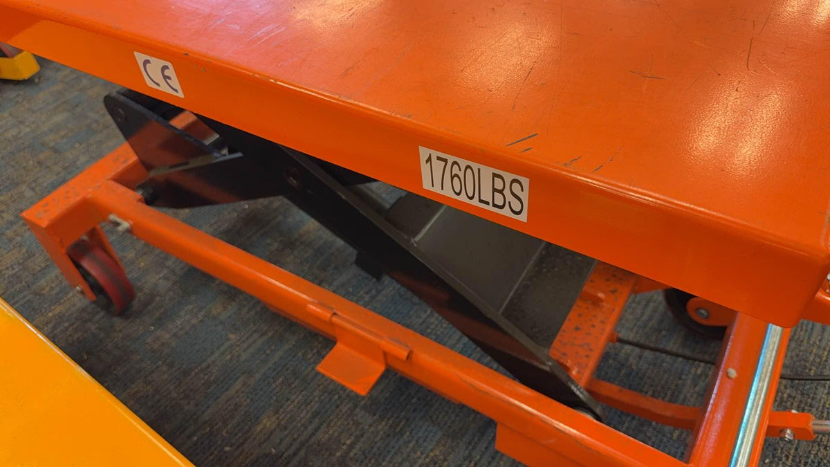 Pre-owned Regular Used SP800-O Single Scissor Lift Table 1760 lbs Cap, 22.9" lifting height-319250