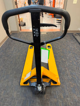 Pre-owned BF-III-2(NYLON) 5,500 lb Hydraulic Pallet Jack – Wide Forks & Nylon Wheels, 48" x 27"