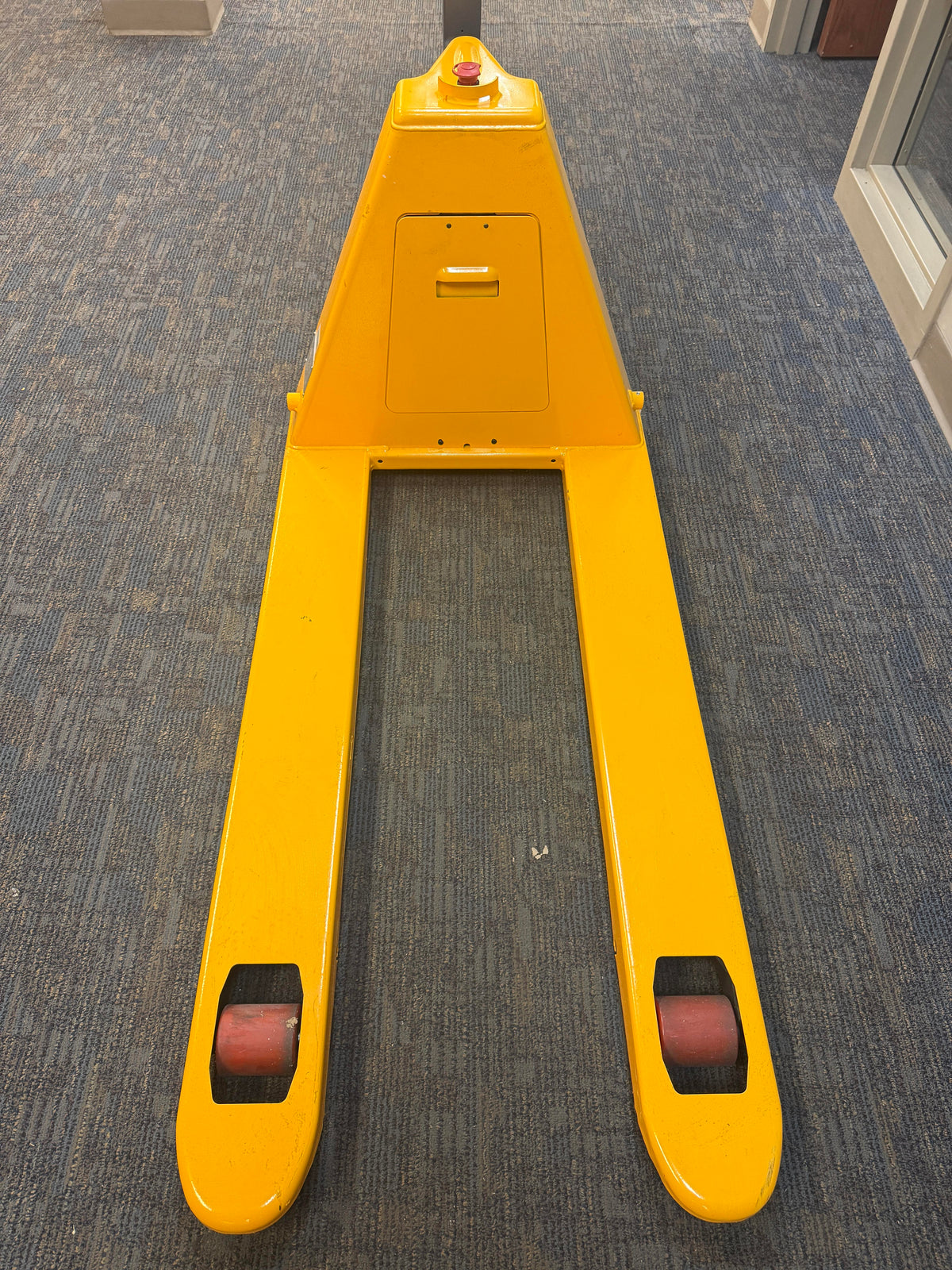Pre-owned CBD15 3,300 lb Electric Pallet Jack, Compact Lithium Model, 48"x27" Forks