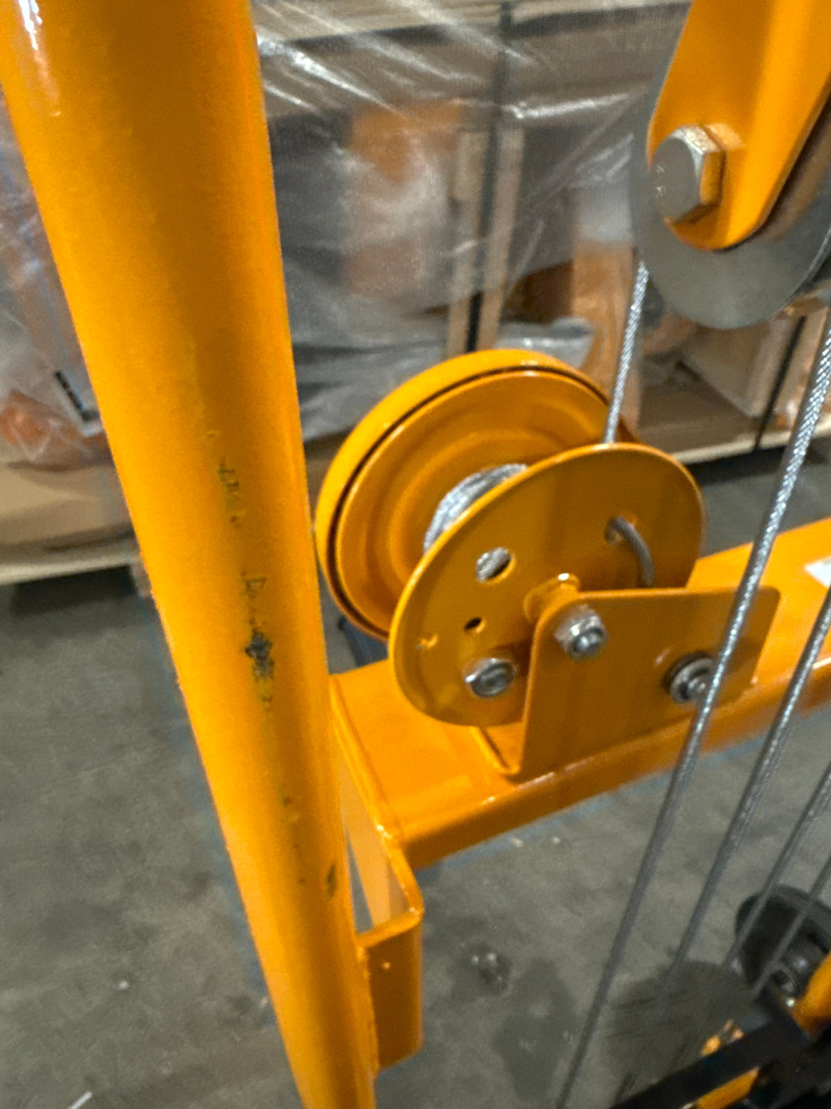 Pre-owned Regular Used HSW440-II – 440 lb Manual Winch Pallet Stacker, 35.4" Lift, Fixed Legs, Adjustable Forks-250031611 Only Pick Up