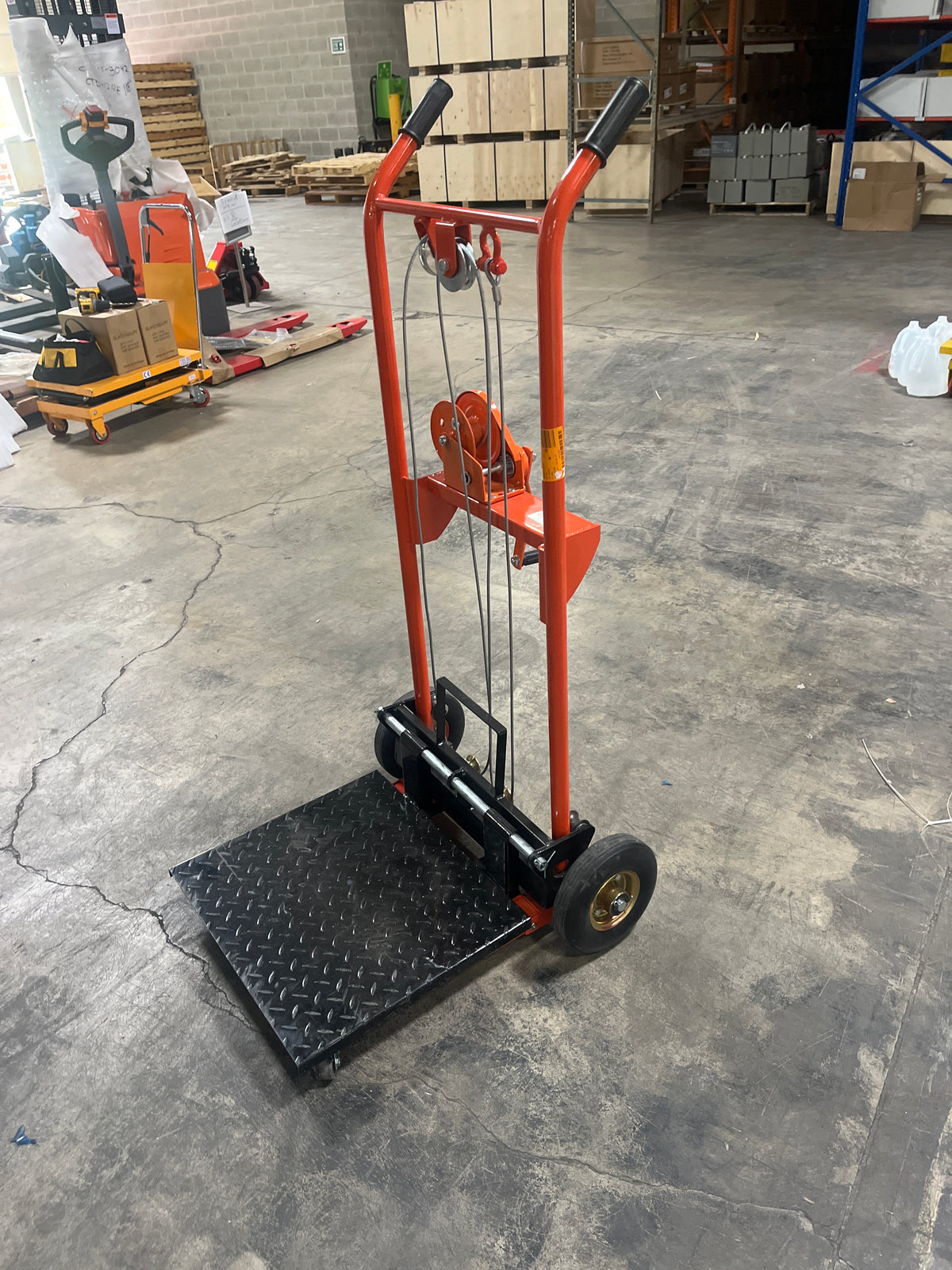 Pre-owned Regular Used HSW440-O–440lbs Manual Pallet Stacker 440 lbs Capacity 35.4" Lift Fixed Legs-250031646 Only Pick Up