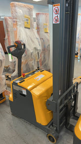 Pre-owned Open Box CPD05W-118–1,200 lb Counterbalanced Electric Stacker, 118" Lift-2106080