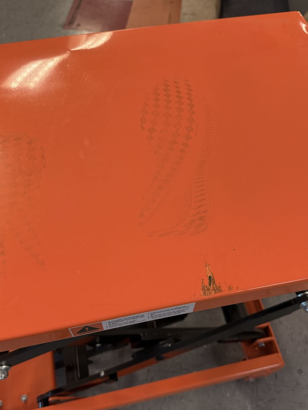 Pre-owned Aged Used SPS150-O Double Scissor Lift Table 330 lbs Cap, 43.3" lifting height-283516 Only Pick UP