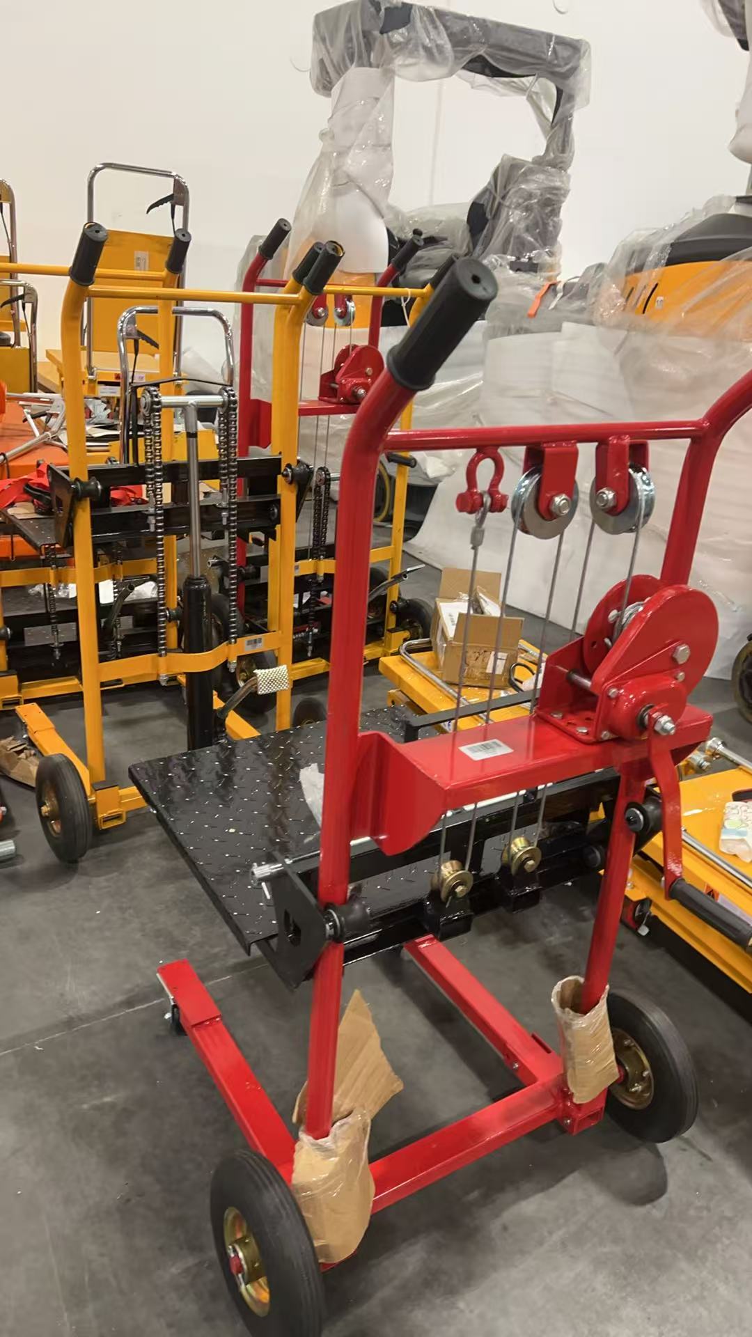 Pre-owned Premium Used HSW440–440lbs Manual Pallet Stacker 440 lbs Capacity 35.4" Lift Fixed Legs-2400160 Only Pick Up