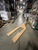 Pre-owned Premium Used BF-III-2-R(NYLON) 5,500 lb Hydraulic Pallet Jack – Wide Forks & Nylon Wheels, 48" x 27"-260000423