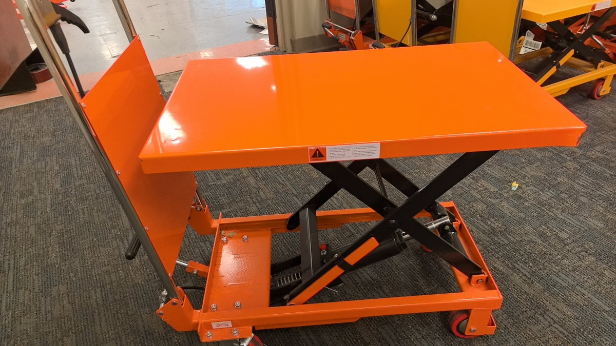 Pre-owned Regular Used SP150E-O Single Scissor Lift Table 330 lbs Cap, 20.2" lifting height-240702660 Only Pick Up