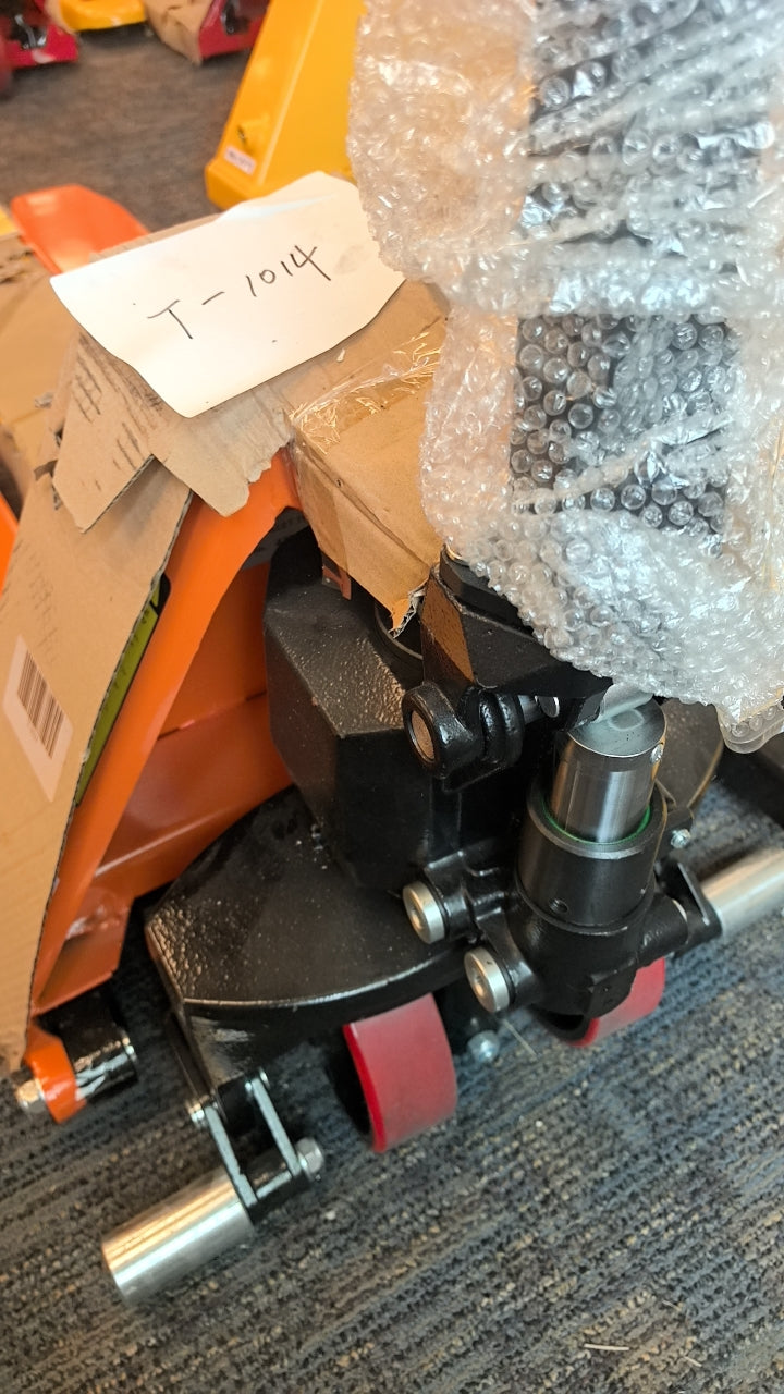 Pre-owned Premium Used JF-O 2,200 lb High-Lift Hydraulic Pallet Jack – Narrow Forks, 45" x 21"-4759412