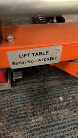 Pre-owned Premium Used SP150-O Single Scissor Lift Table 330 lbs Cap, 20.2" lifting height-A100167