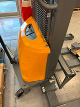 Pre-owned Open Box CTD15BE-118 – 3,300 lb Semi-Electric Stacker, 118" Lift, Straddle Legs & Adjustable Forks-250038322