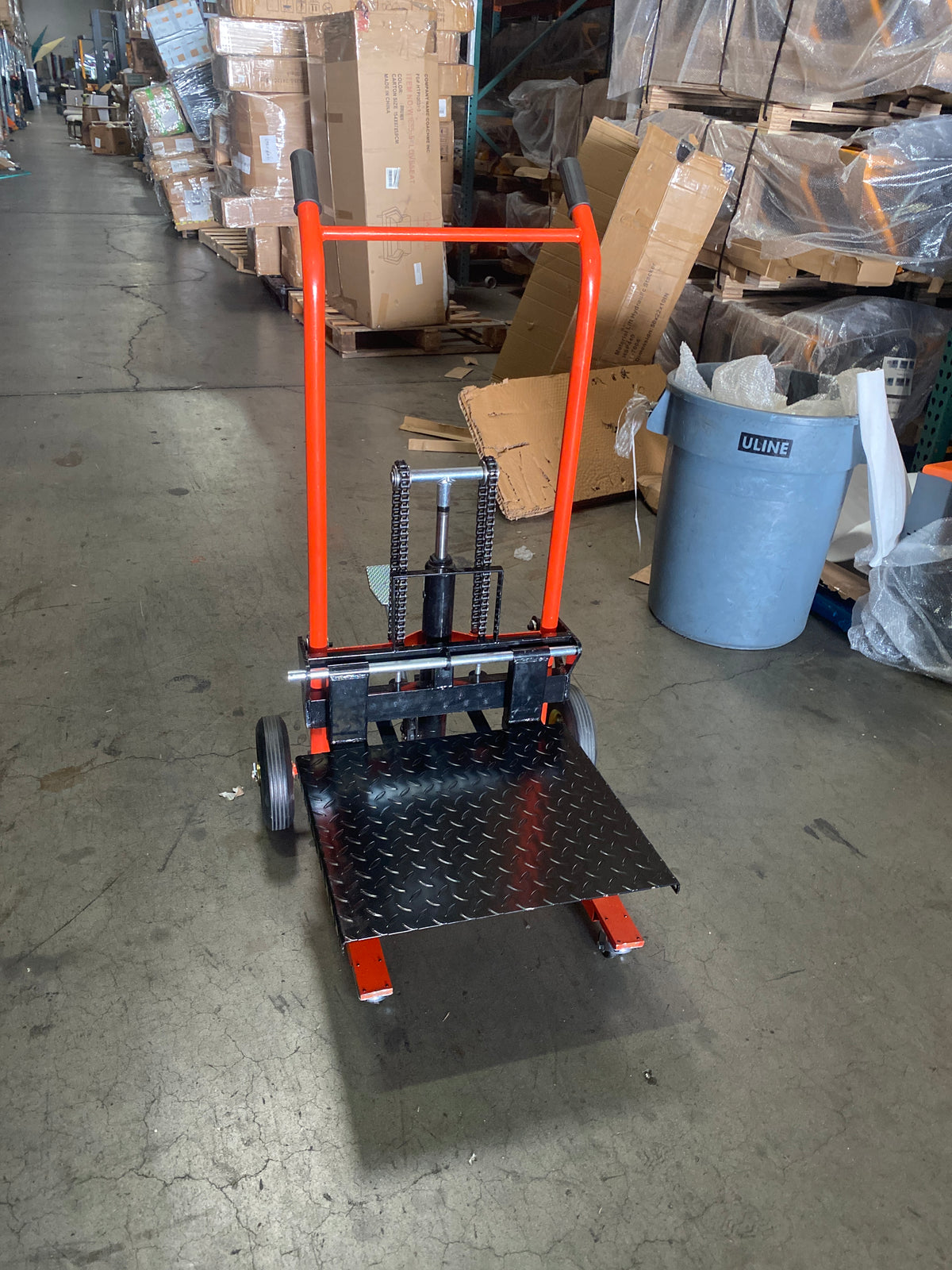 Pre-owned Premium Used HSP440-O–440lbs Manual Pallet Stacker 440 lbs Capacity 35.8" Lift Fixed Legs-250010165 Only Pick Up