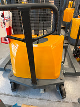 Pre-owned Open Box CTD15BE-118 – 3,300 lb Semi-Electric Stacker, 118" Lift, Straddle Legs & Adjustable Forks-250038322
