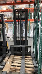 Pre-owned Regular Used CTD10B-III-118 – 2,200 lb Semi-Electric Stacker, 118" Lift, Straddle Legs, Adjustable Forks-21030026