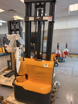 Pre-owned Premium Used CDD12R-E-118–2,640 lb Electric Stacker, 118" Lift, Fixed Legs-95275707