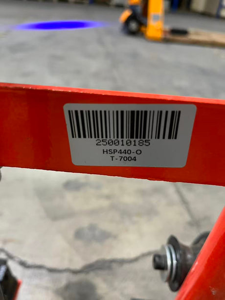 Pre-owned Premium Used HSP440-O–440lbs Manual Pallet Stacker 440 lbs Capacity 35.8" Lift Fixed Legs-250010185 Only Pick Up