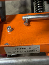 Pre-owned Aged Used SP150E-O Single Scissor Lift Table 330 lbs Cap, 20.2" lifting height-A0000167 Only Pick Up