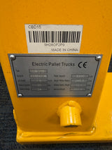 Pre-owned Regular Used CBD15 3,300 lb Electric Pallet Jack, Compact Lithium Model, 48"x27" Forks-21024706