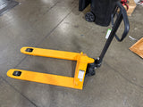 Pre-owned BF-III-2(NYLON) 5,500 lb Hydraulic Pallet Jack – Wide Forks & Nylon Wheels, 48" x 27"