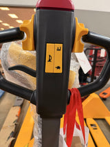 Pre-owned CBD15 3,300 lb Electric Pallet Jack, Compact Lithium Model, 48"x27" Forks