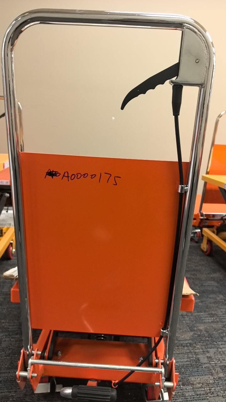 Pre-owned Premium Used SP150E-O Single Scissor Lift Table 330 lbs Cap, 20.2" lifting height-A0000175