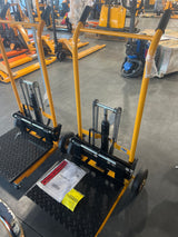 Pre-owned Premium Used HSP440–440lbs Manual Pallet Stacker 440 lbs Capacity 35.8" Lift Fixed Legs-2400296 Only Pick Up