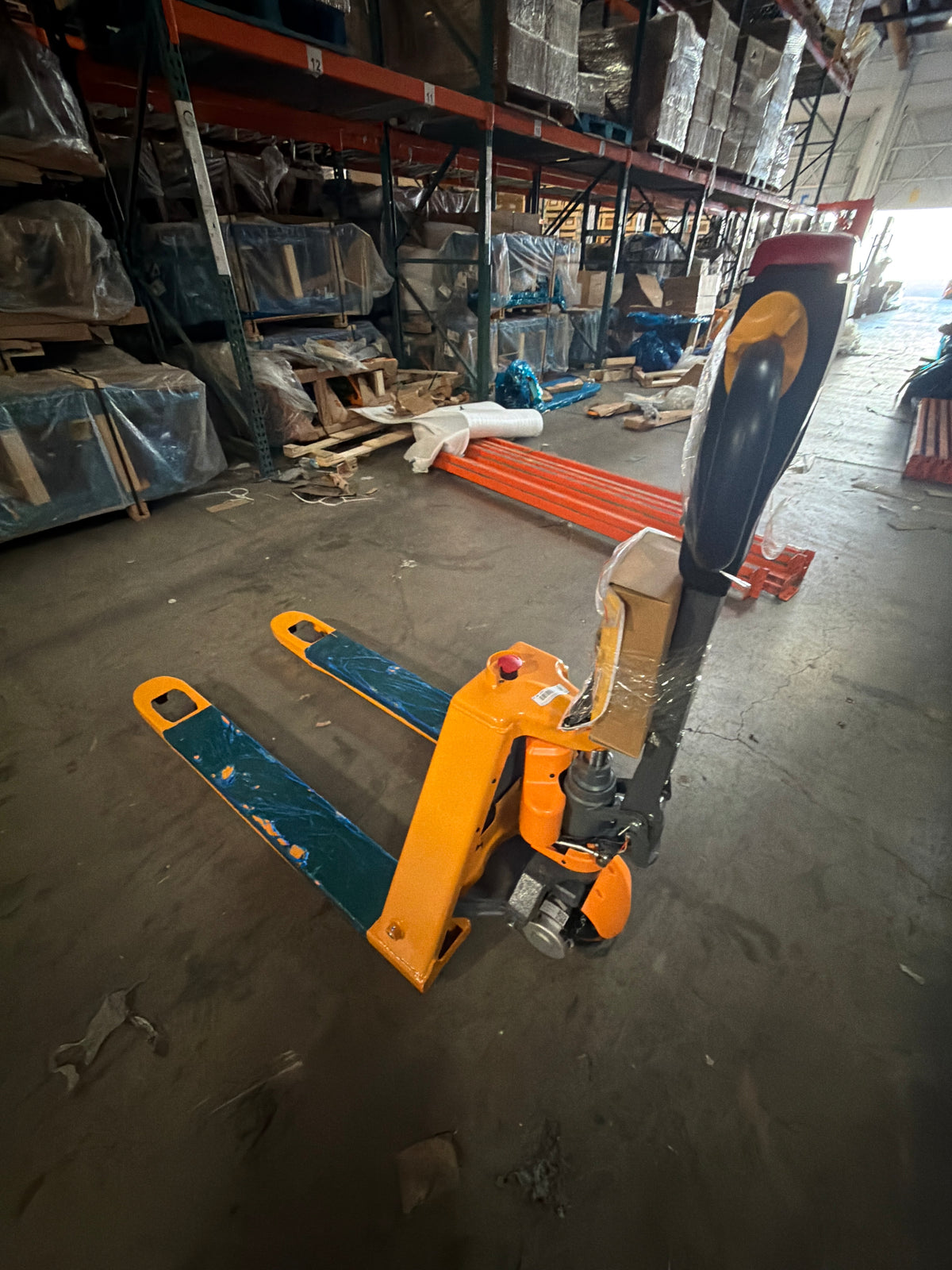 Pre-owned CBD15-NEW 3,300 lb Electric Pallet Jack, Compact Lithium Model, 48"x27" Forks