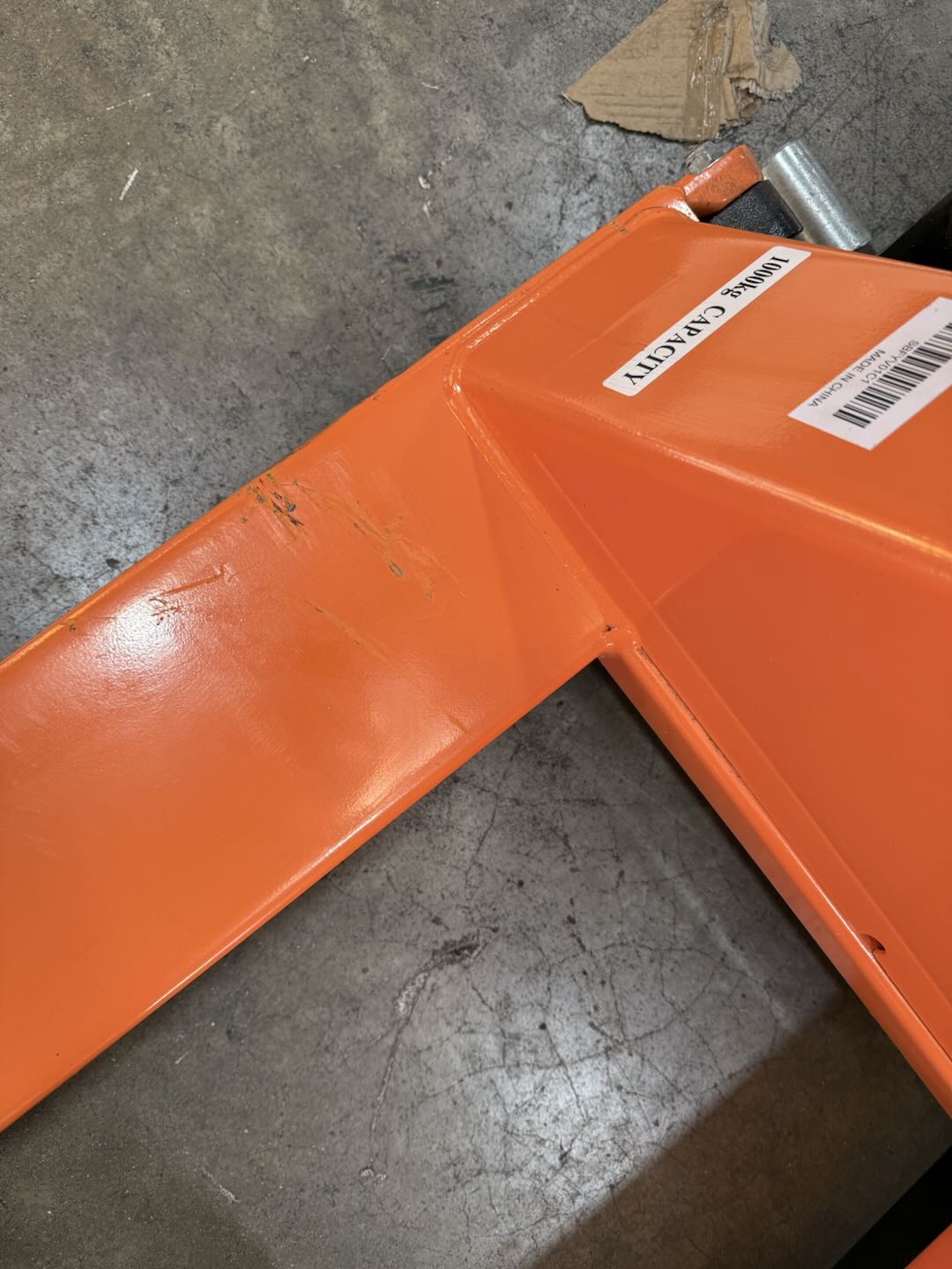 Pre-owned Regular Used JF-685-O 2,200 lb High-Lift Hydraulic Pallet Jack – Wide Forks, 45" x 27"-4677378