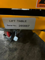 Pre-owned Premium Used SP150 Single Scissor Lift Table 330 lbs Cap, 20.2" lifting height-285667
