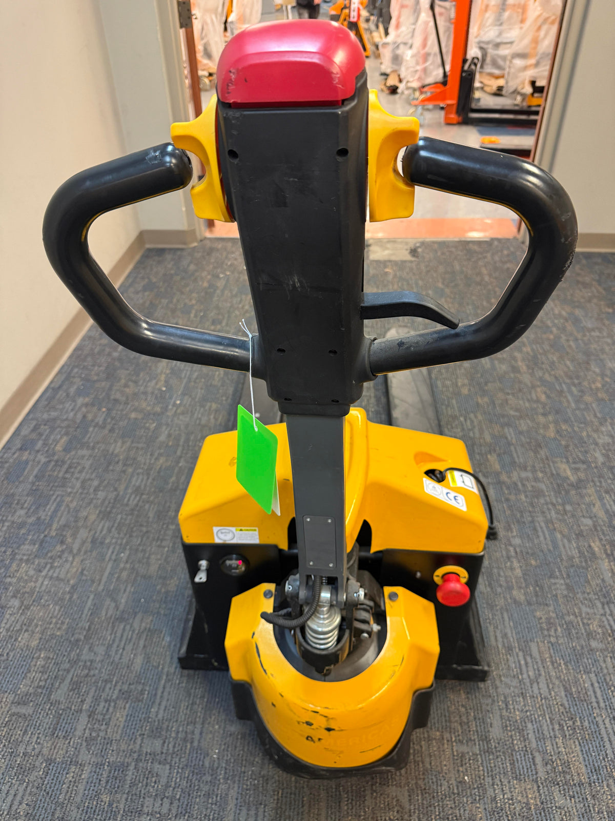 Pre-owned Aged Used CBD15 3,300 lb Electric Pallet Jack, Compact Lithium Model, 48"x27" Forks-XCBDA14002