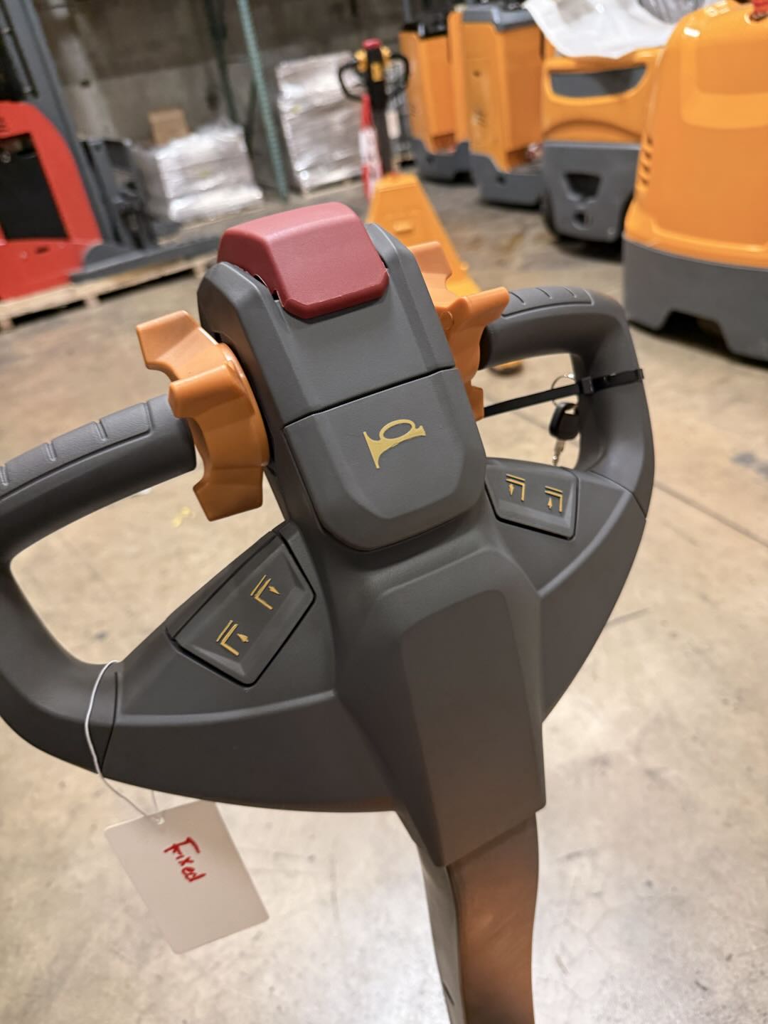 Pre-owned Open Box CBD20WE-19- 4,400 lb Electric Pallet Jack – Long Runtime Lithium Battery, Turtle Mode, 48"x27" Forks-220201196