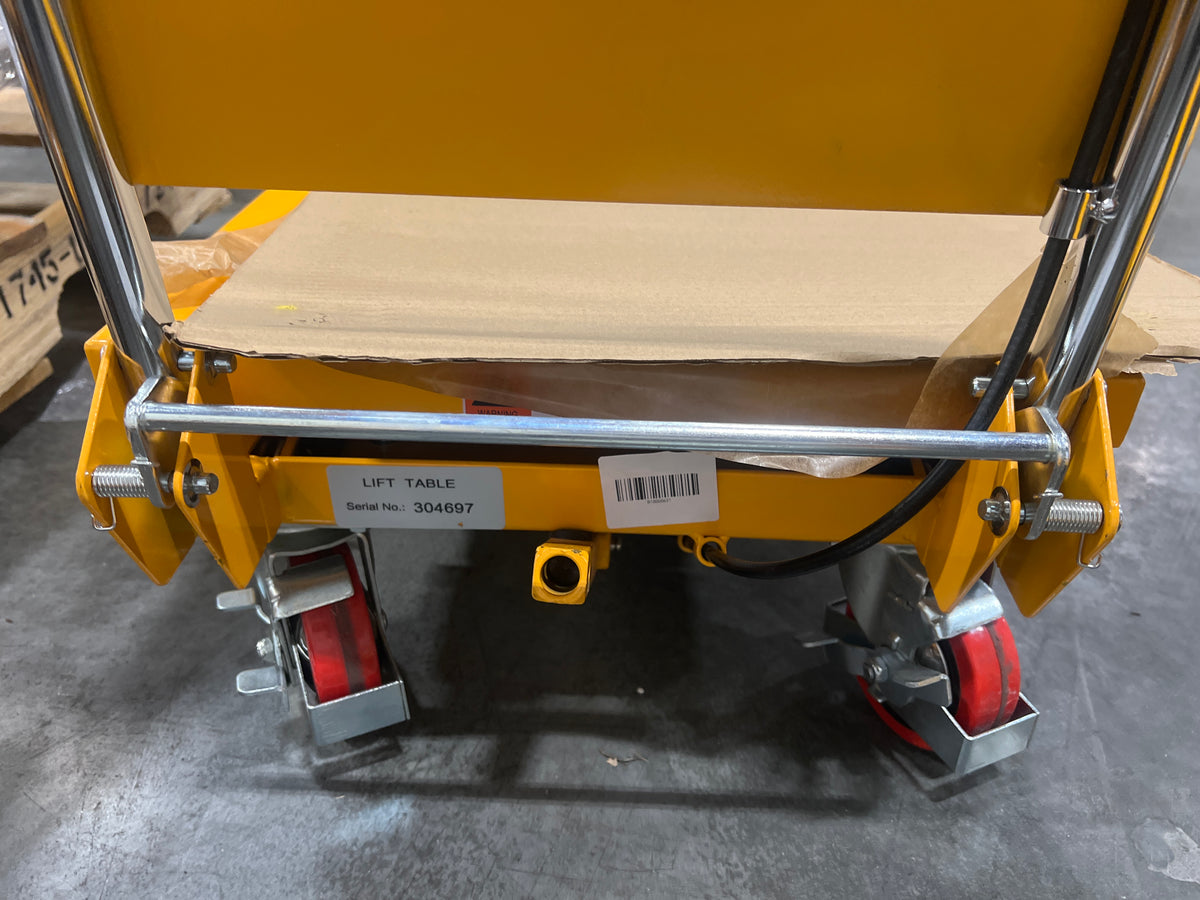Pre-owned Premium Used SP150E Single Scissor Lift Table 330 lbs Cap, 20.2" lifting height-B10000621 Only Pick Up