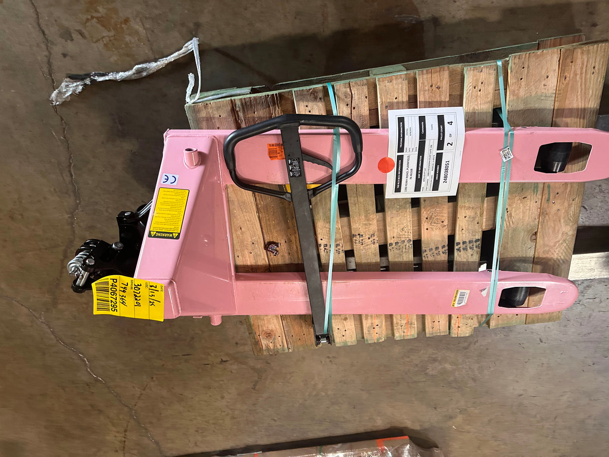 Pre-owned Regular Used BF-III-2-P 5,500 lb Hydraulic Pallet Jack – Wide Forks, 48" x 27"-240863799
