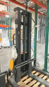 Pre-owned Regular Used CTD10B-III-118 – 2,200 lb Semi-Electric Stacker, 118" Lift, Straddle Legs, Adjustable Forks-21030026