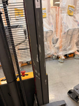 Pre-owned Premium Used CTD10B-III-98–2,200 lb Semi-Electric Stacker, 98" Lift, Straddle Legs & Adjustable Forks-21060112