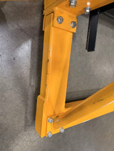 Pre-owned Premium Used SDJAS500–1100lbs Manual Pallet Stacker 1100 lbs Capacity 63" Lift Straddle Legs-98999