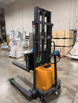 Pre-owned Premium Used CTD15BE-98 – 3,300 lb Semi-Electric Stacker, 98" Lift, Straddle Legs & Adjustable Forks-240863005