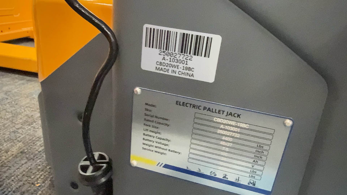Pre-owned Premium Used CBD20WE-19BC - 4,400 lb Electric Pallet Jack – Long Runtime Lithium Battery, Turtle Mode, 48"x27" Forks-250027722