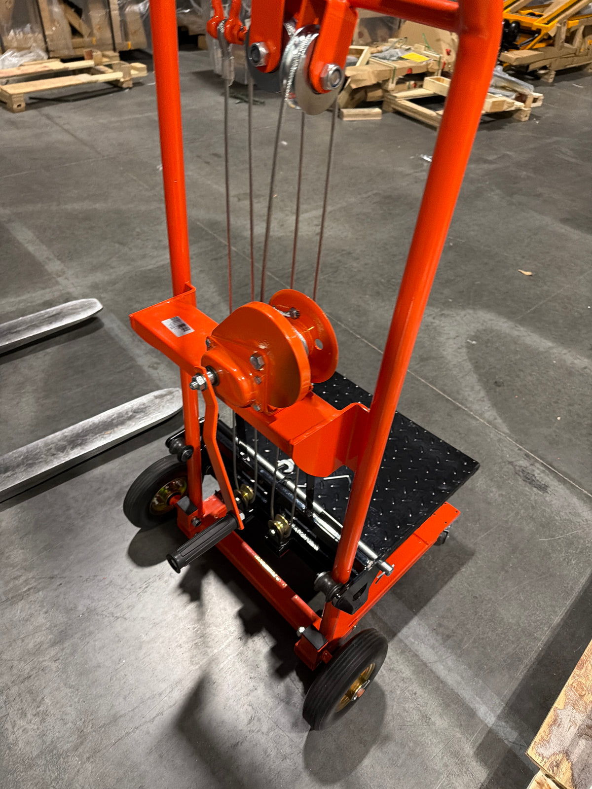 Pre-owned Premium Used HSW330-O–330lbs Manual Pallet Stacker 330 lbs Capacity 40.5" Lift Fixed Legs-250010358 Only Pick Up