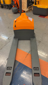 Pre-owned CBD20WE-19BC - 4,400 lb Electric Pallet Jack – Long Runtime Lithium Battery, Turtle Mode, 48"x27" Forks